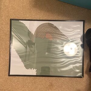 Red bubble Beyoncé Abstract Art Print in Black Frame